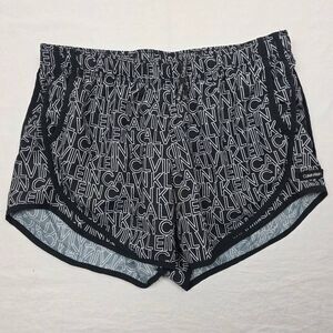 Calvin Klein Women L Athletic Shorts Logo Print